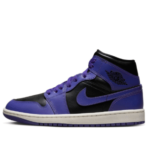 air jordan 1 mid purple black (w)