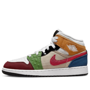 air jordan 1 mid se messy room patch work (gs)