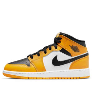 air jordan 1 mid taxi yellow toe (gs)